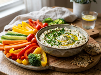 Trempette aux légumes crus sans gluten ni lactose