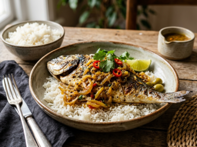 Yassa au poisson sans gluten – spécialité sénégalaise