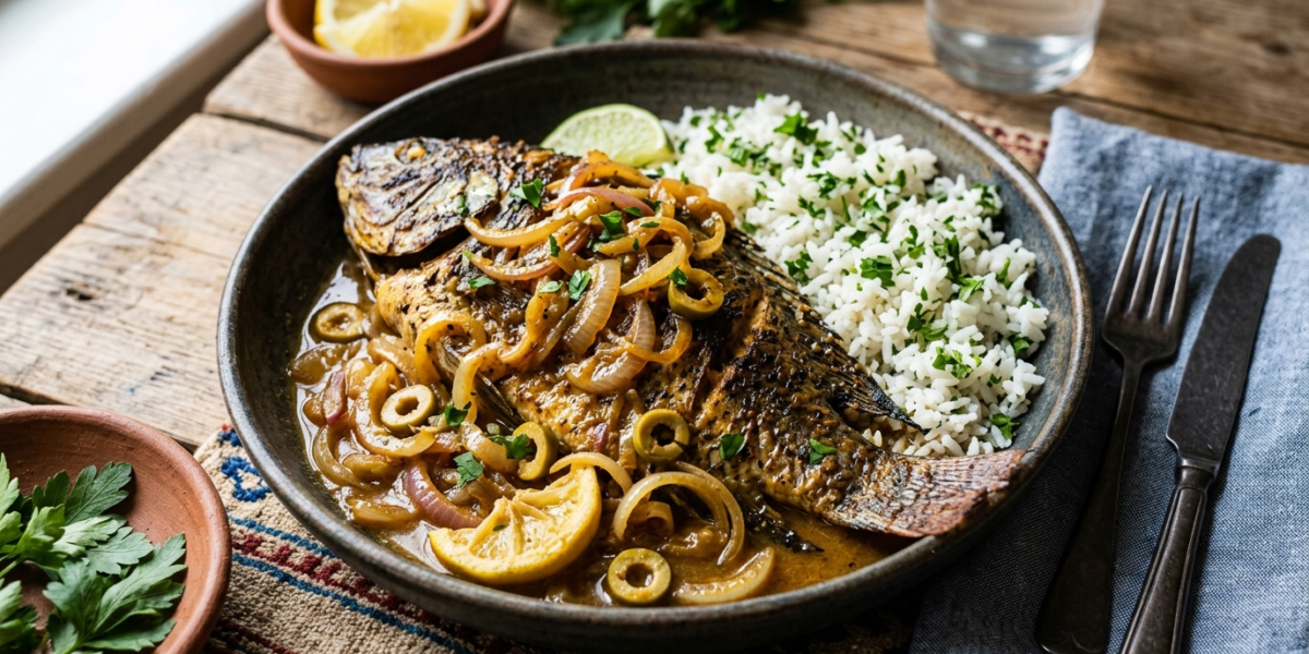 Yassa poisson sans lactose – plat sénégalais épicé et savoureux