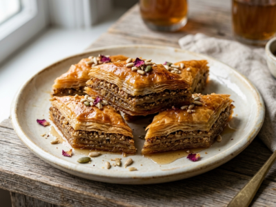 Baklava Sans Gluten et Sans Fruits à Coque