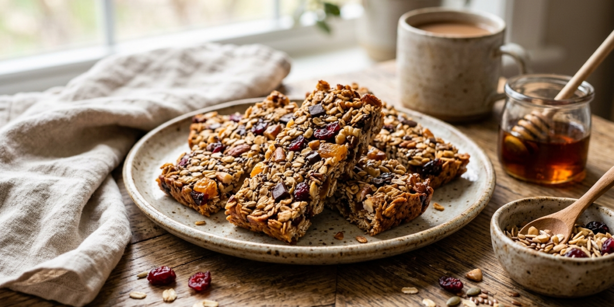 Barres de céréales maison sans gluten et sans œuf