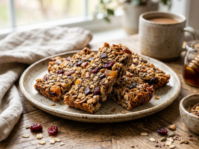 Barres de céréales maison sans gluten et sans œuf
