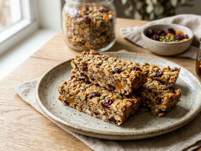 Barres de Granola Sans Gluten et Sans Œuf