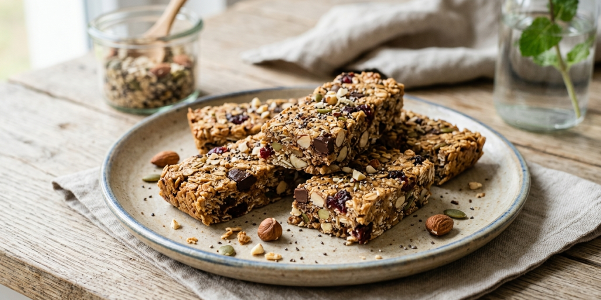 Barres protéinées maison sans gluten et sans lactose