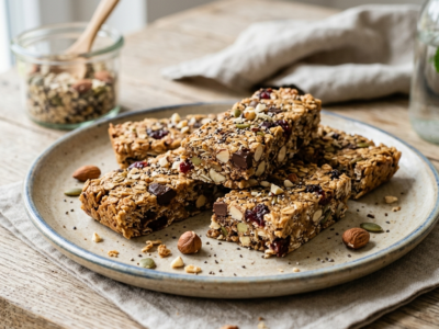 Barres protéinées maison sans gluten et sans lactose