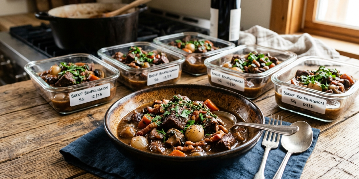 Batch Cooking Boeuf Bourguignon Sans Gluten