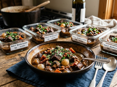 Batch Cooking Boeuf Bourguignon Sans Gluten
