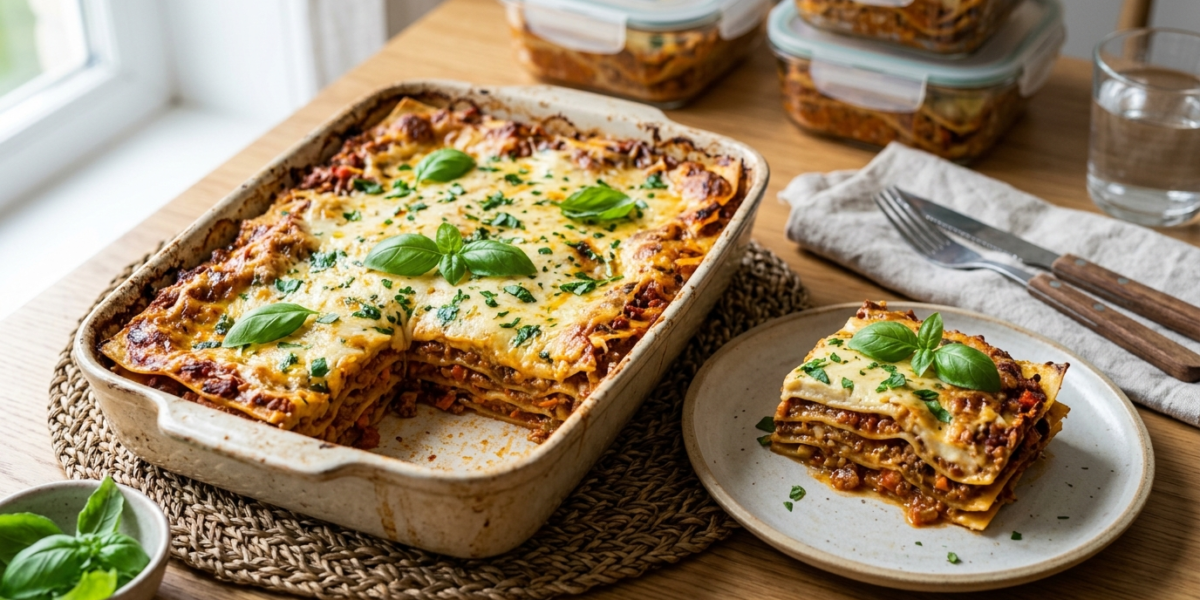Batch Cooking de Lasagnes Sans Gluten Sans Lactose