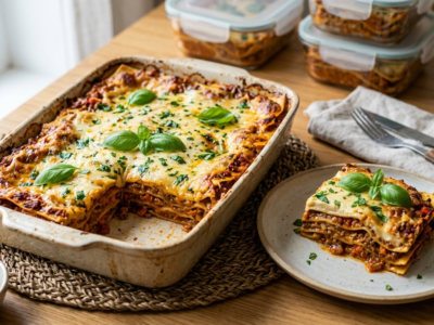 Batch Cooking de Lasagnes Sans Gluten Sans Lactose