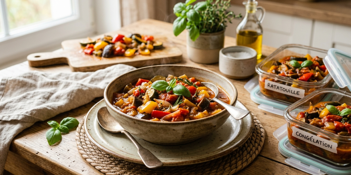 Batch Cooking de Ratatouille Sans Gluten à Congeler