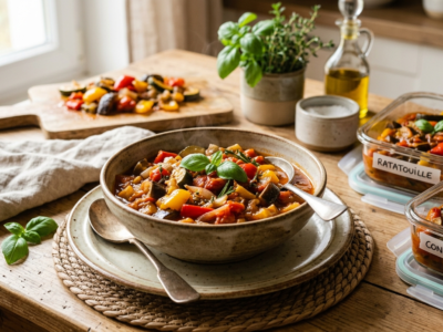 Batch Cooking de Ratatouille Sans Gluten à Congeler