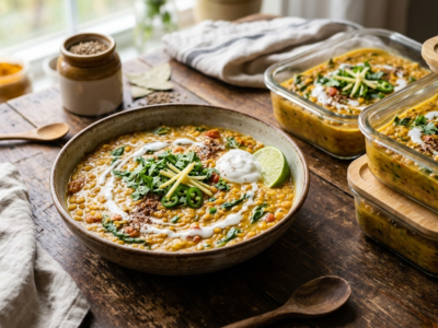 Batch Cooking Dhal de Lentilles Sans Lactose et Sans Gluten