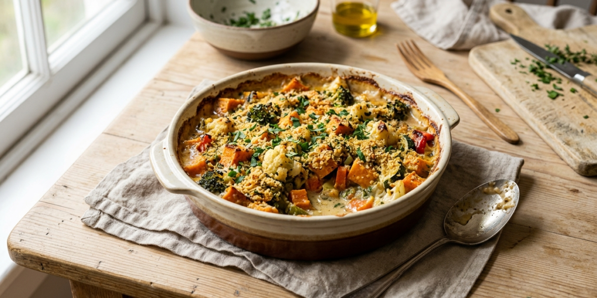 Batch Cooking Gratin de Légumes Sans Gluten et Sans Lactose