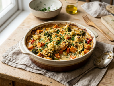 Batch Cooking Gratin de Légumes Sans Gluten et Sans Lactose