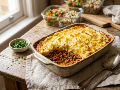 Batch cooking Hachis Parmentier sans lactose et sans gluten