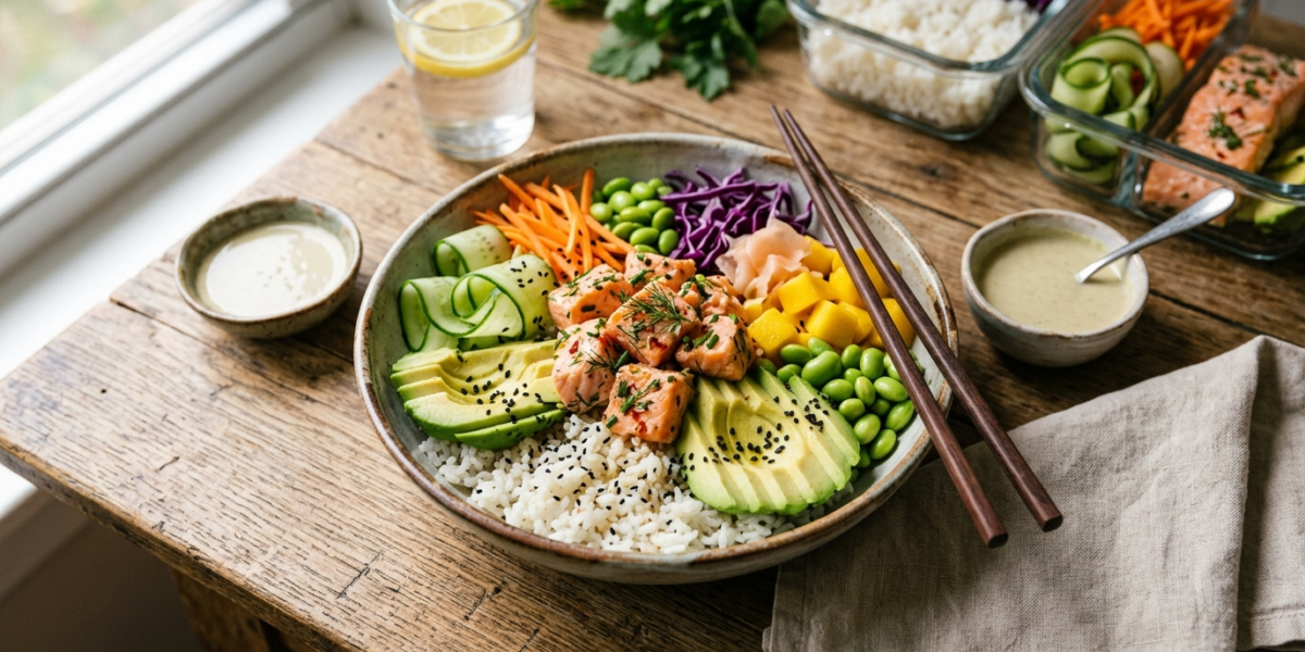 Batch Cooking Poke Bowl Sans Gluten Sans Soja