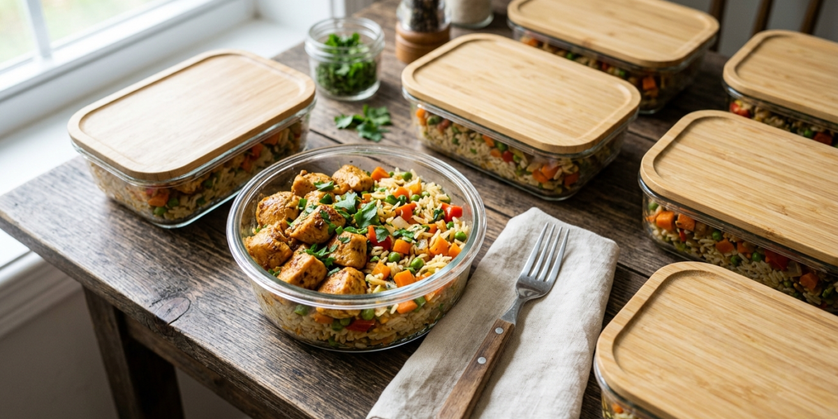 Batch cooking poulet et riz sans lactose : repas sain et rapide pour la semaine