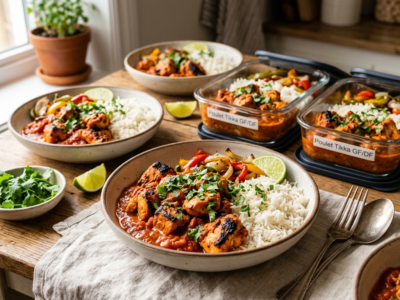 Batch cooking Poulet Tikka sans gluten et sans lactose