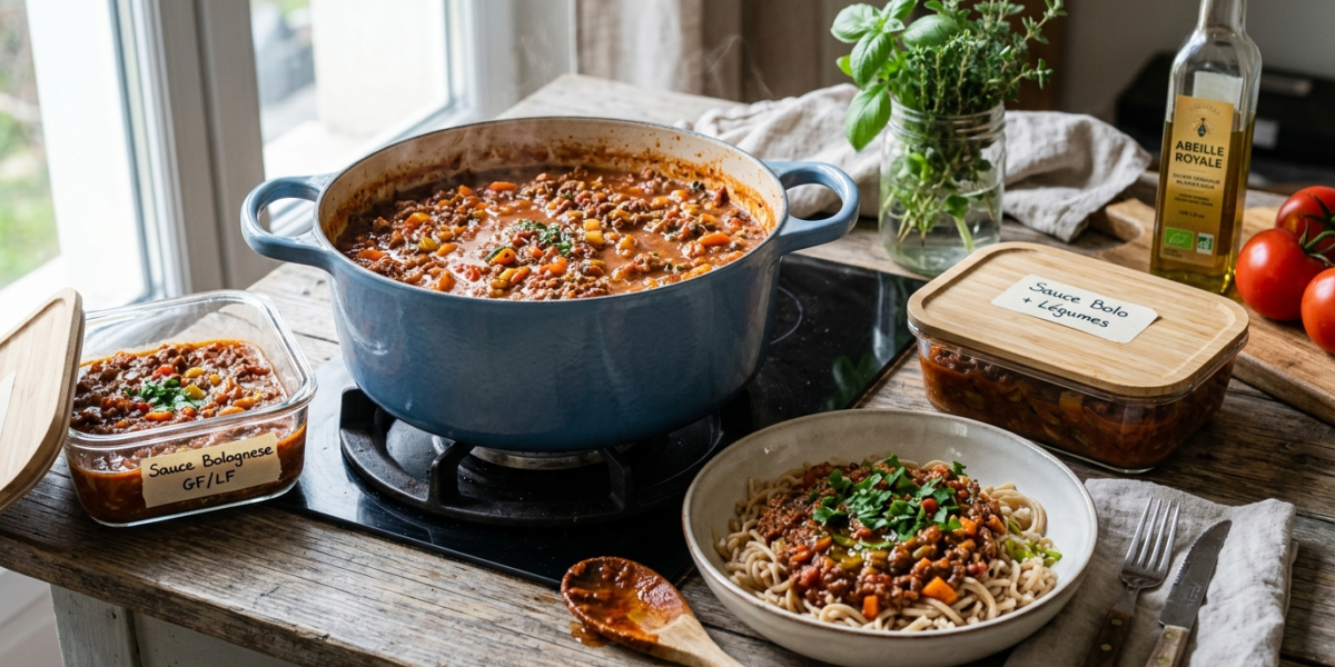 Batch Cooking Sauce Bolognaise Sans Gluten et Sans Lactose