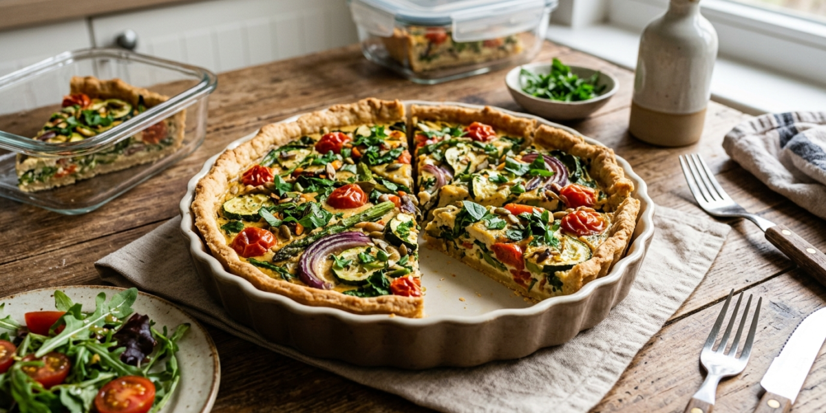 Batch cooking tarte salée sans gluten et sans œufs
