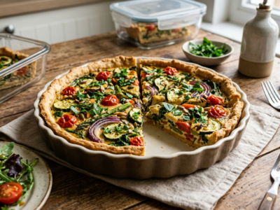 Batch cooking tarte salée sans gluten et sans œufs