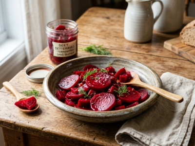 Betteraves lacto-fermentées sans gluten
