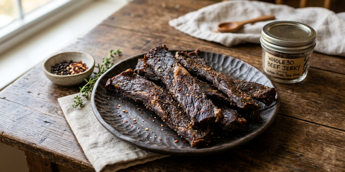 Boeuf Jerky Maison Whole30 Sans Gluten Sans Soja