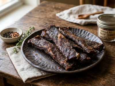 Boeuf Jerky Maison Whole30 Sans Gluten Sans Soja
