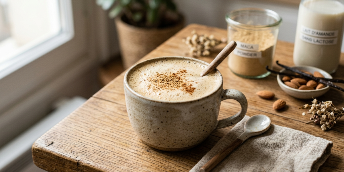 Boisson énergisante à la maca sans lactose