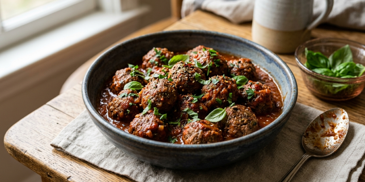 Boulettes de bœuf en sauce tomate Whole30 sans gluten