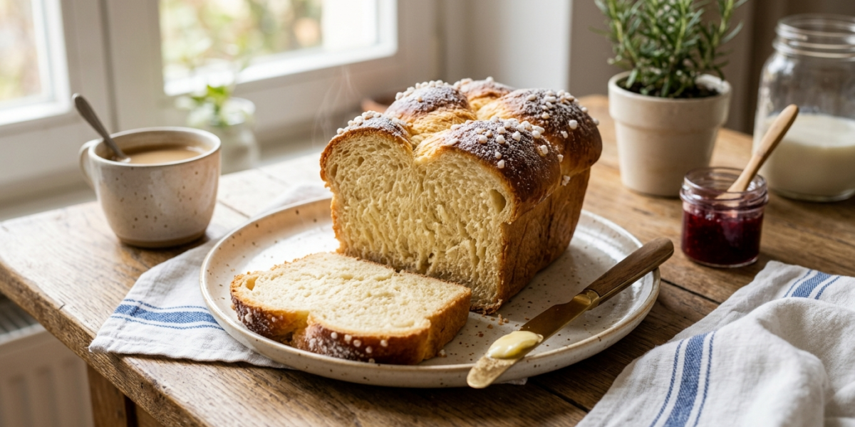 Brioche moelleuse réalisée à la MAP sans lactose