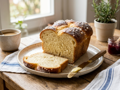 Brioche moelleuse réalisée à la MAP sans lactose