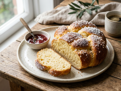 Brioche moelleuse sans gluten et sans œuf