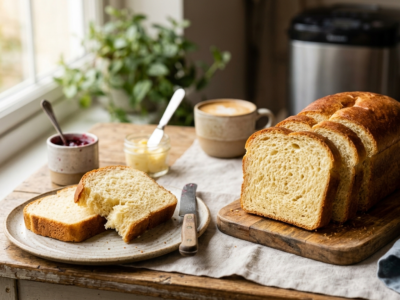 Brioche moelleuse sans gluten pour machine à pain