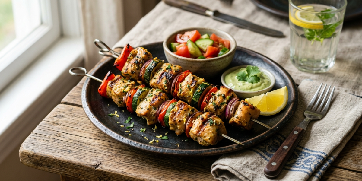 Brochettes de poulet marinées Whole30 sans lactose