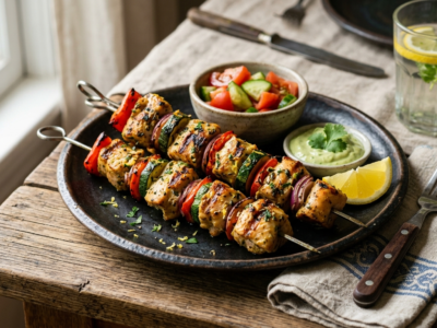Brochettes de poulet marinées Whole30 sans lactose