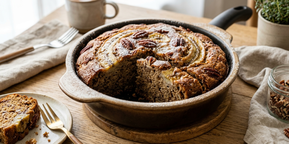 Cake banane sans gluten et sans lactose cuit au Cookeo