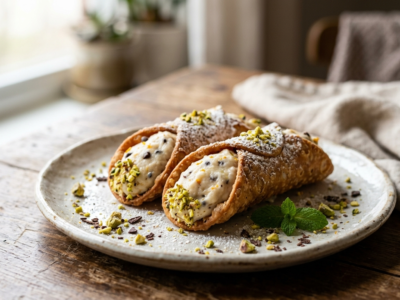 Cannoli sans lactose : pâtisserie italienne gourmande et légère