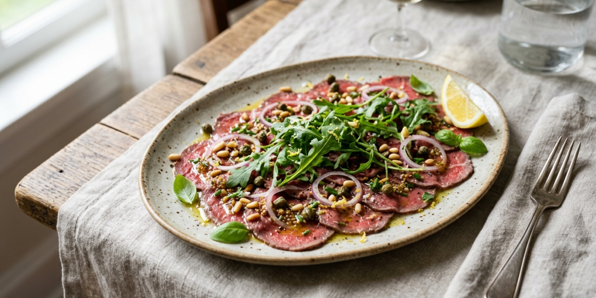 Carpaccio de bœuf sans lactose