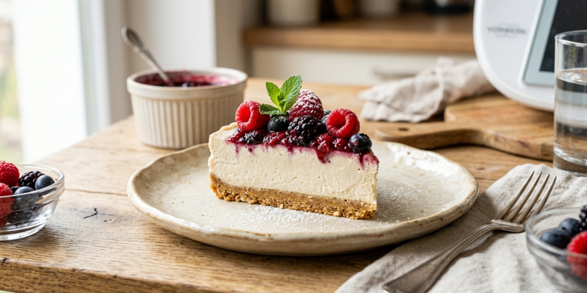 Cheesecake VEGAN sans gluten et sans lactose au Thermomix