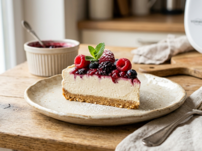 Cheesecake VEGAN sans gluten et sans lactose au Thermomix