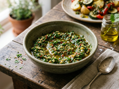 Chermoula traditionnelle maison sans gluten et sans lactose