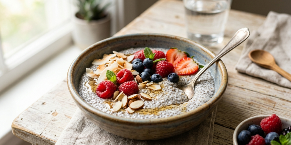 Chia pudding sans lactose et sans gluten