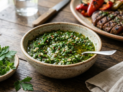 Chimichurri maison sans gluten et sans lactose