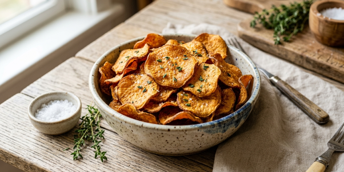 Chips de patate douce croustillantes Whole30 et sans gluten