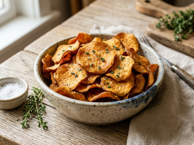 Chips de patate douce croustillantes Whole30 et sans gluten