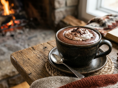 Chocolat chaud épais sans lait ni œuf, végétal et gourmand