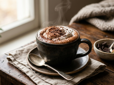Chocolat chaud sans lait et sans gluten