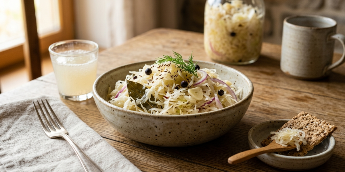 Choucroute lacto-fermentée maison sans gluten