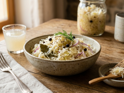 Choucroute lacto-fermentée maison sans gluten